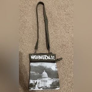 Green and white Washington D.C purse/bag